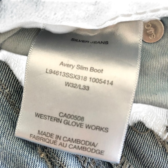 Silver Jeans Avery Slim Boot Size 32  Medium Wash - Picture 13 of 15